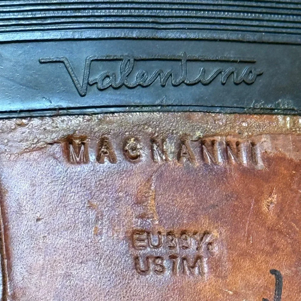 Magnanni Brown Leather Square Toe Oxford Dress Shoes Size 7 M Spain 11376